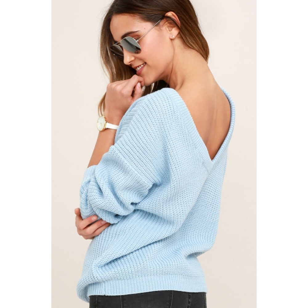 Island Ferry Light Blue Sweater